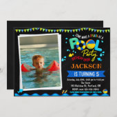 Uitnodiging voor poolverjaardagsfeestjes (Voorkant / Achterkant)