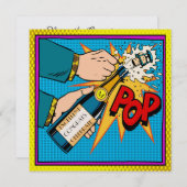 Uitnodiging voor Pop Art Feestviering (Voorkant / Achterkant)