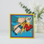 Uitnodiging voor Pop Art Feestviering (Staand voorkant)