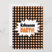 Uitnodiging voor pop Art Halloween-partij (Achterkant)