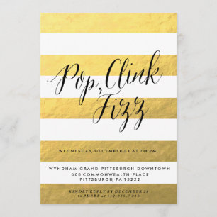 Uitnodiging voor POP FIZZ CLINK feestelijke feest