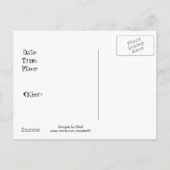 Uitnodiging voor Popcornfeestje Briefkaart (Achterkant)