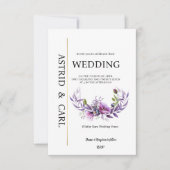 Uitnodiging voor Poppy Heaven Bruiloft (Voorkant)