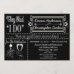 Uitnodiging voor post Wedding Chic Chalkboard