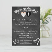 Uitnodiging voor post Wedding Trendy Chalkboard (Staand voorkant)