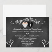 Uitnodiging voor post Wedding Trendy Chalkboard (Voorkant / Achterkant)