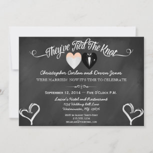 Uitnodiging voor post Wedding Trendy Chalkboard