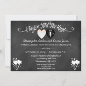 Uitnodiging voor post Wedding Trendy Chalkboard (Voorkant)