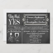 Uitnodiging voor post Wedding Trendy Chalkboard (Voorkant)