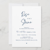 Uitnodiging voor postbruiloft Brunch, Rise & Shine (Voorkant)