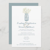 Uitnodiging voor postbruiloft | Mason Jar, Babies (Voorkant / Achterkant)