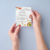 Uitnodiging voor potluck bij pensionering flyer (Hand)