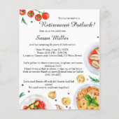 Uitnodiging voor potluck bij pensionering flyer (Voorkant)