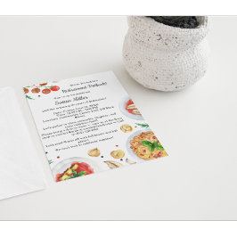 Uitnodiging voor potluck bij pensioneringsfeestje