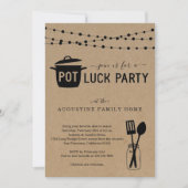 Uitnodiging voor Potluck Party (Voorkant)