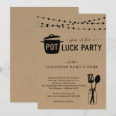 Uitnodiging voor Potluck Party (Voorkant / Achterkant)