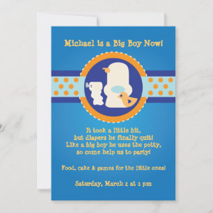 Uitnodiging voor Potty Training Party