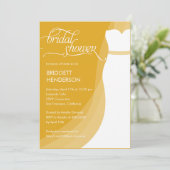 Uitnodiging voor prachtige dress Bridal-douches (Staand voorkant)