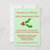 Uitnodiging voor prachtige kerstfeestdagen (Achterkant)