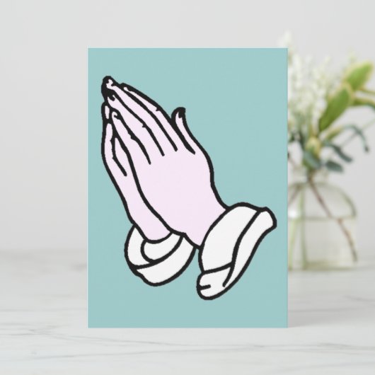 Uitnodiging voor Praying Hands (Staand voorkant)