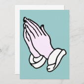 Uitnodiging voor Praying Hands (Voorkant / Achterkant)