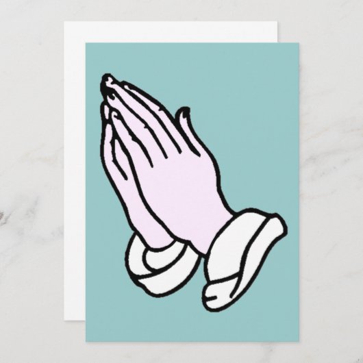 Uitnodiging voor Praying Hands (Voorkant / Achterkant)