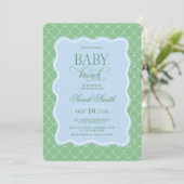 Uitnodiging voor Preppy Baby Brunch (Staand voorkant)