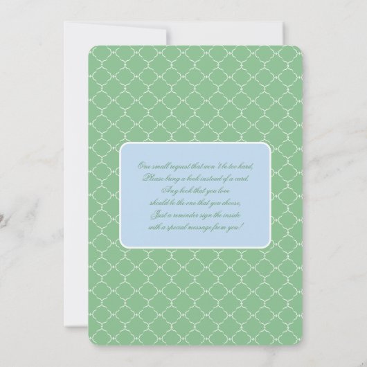 Uitnodiging voor Preppy Baby Brunch (Achterkant)