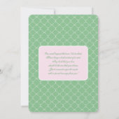 Uitnodiging voor Preppy Baby Brunch (Achterkant)