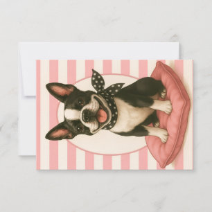 Uitnodiging voor Preppy Boston Terrier