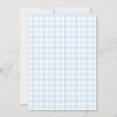 Uitnodiging voor Preppy-hond Gingham Crest-babysho (Achterkant)