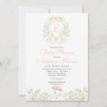 Uitnodiging voor Preppy Silly Goose-meisjesbabysho