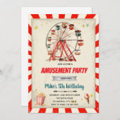 Uitnodiging voor pretpark (Voorkant / Achterkant)