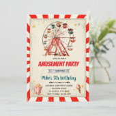 Uitnodiging voor pretpark (Staand voorkant)