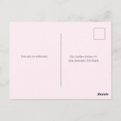 Uitnodiging voor Pretty in Pink bruidsfeest (Achterkant)