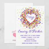 uitnodiging voor Pride Heart Wreath Wedding (Voorkant / Achterkant)