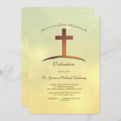 Uitnodiging voor priesterwijding Heilige Kruis (Voorkant / Achterkant)