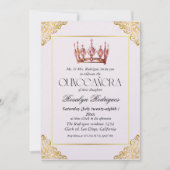 Uitnodiging voor Princess Quinceanera (Voorkant)