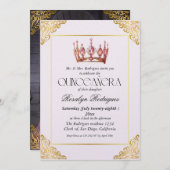 Uitnodiging voor Princess Quinceanera (Voorkant / Achterkant)