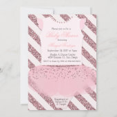 Uitnodiging voor prinses baby shower (Achterkant)