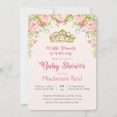 Uitnodiging voor prinses bloem baby shower (Voorkant)