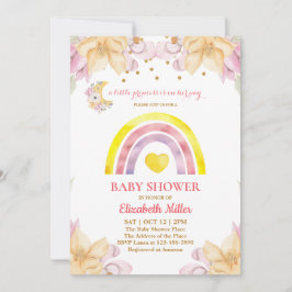 Uitnodiging voor Prinses Regenboog Baby Shower