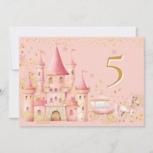 Uitnodiging voor prinsessenfotobioscoop 'Er was ee (Achterkant)