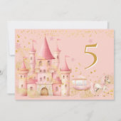 Uitnodiging voor prinsessenfoto's 'Er was eens' (Achterkant)