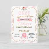 Uitnodiging voor prinsessenverjaardag (Staand voorkant)