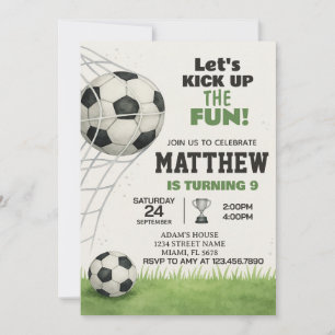 Uitnodiging voor Printable Soccer Birthday