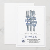 Uitnodiging voor proefdinermiddag met bestek (Voorkant / Achterkant)