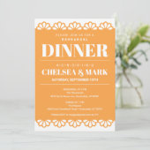 Uitnodiging voor proefdiners in stijl van Papel Pi (Staand voorkant)