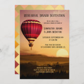 Uitnodiging voor proefdinervoor hete luchtballon b (Voorkant / Achterkant)