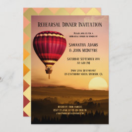 Uitnodiging voor proefdinervoor hete luchtballon b